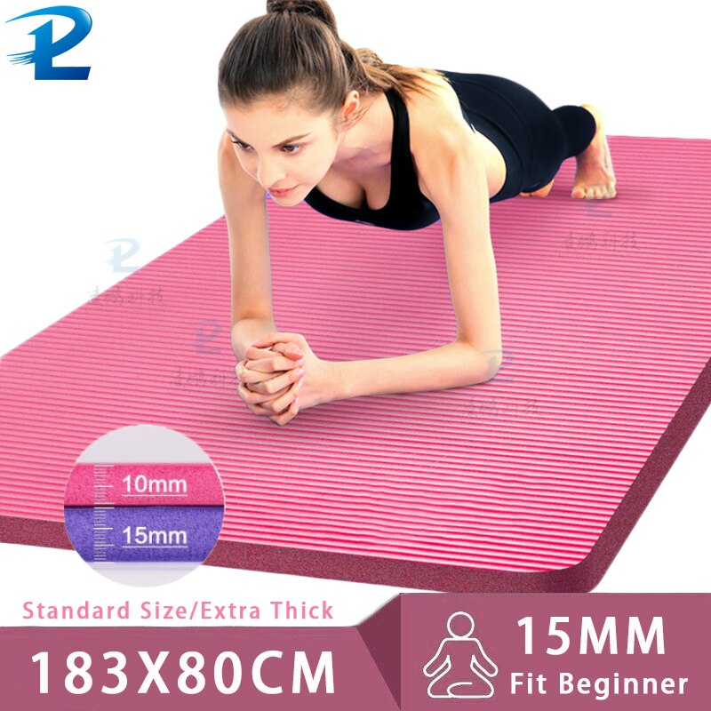 183X80Cm Roze Yoga Mat Voor Beginners, Extension Mat Voor Mannen En Vrouwen, verdikking En Verbreding, Thuis Dans Fitness Yoga Mat