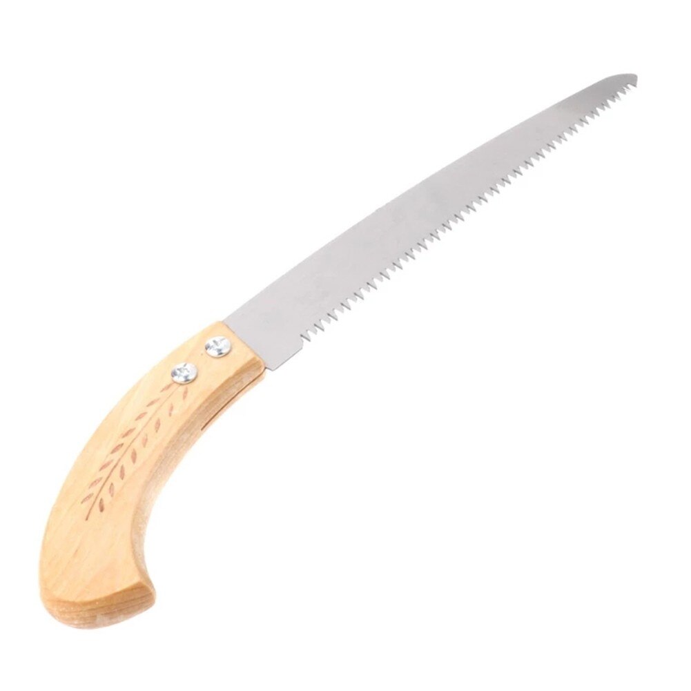 270mm Woodworking Hand Saw Pruning Saw 3 Cutting Edges 65Mn Woodworking Garden Tool With Wood Handle Curved Handle Pruning Saw