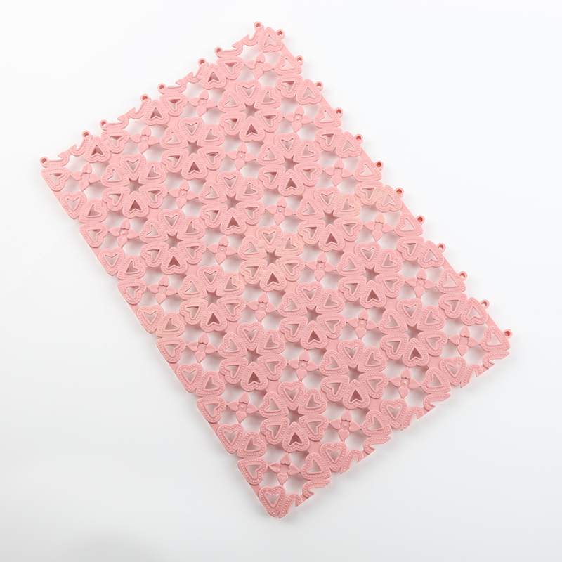 Bathroom Shower Massage Carpet DIY Carpet Love Mat Free Stitching Shower Mat Anti-Slip Mat Candy Color: P