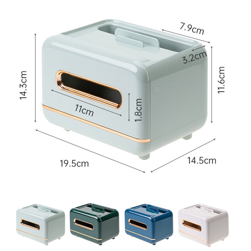 Nordic Plastic Tissue Dozen Met Afstandsbediening Houder Multifunctionele Tissue Papier Opbergdoos Thuis Kantoor Aanrecht Organizer