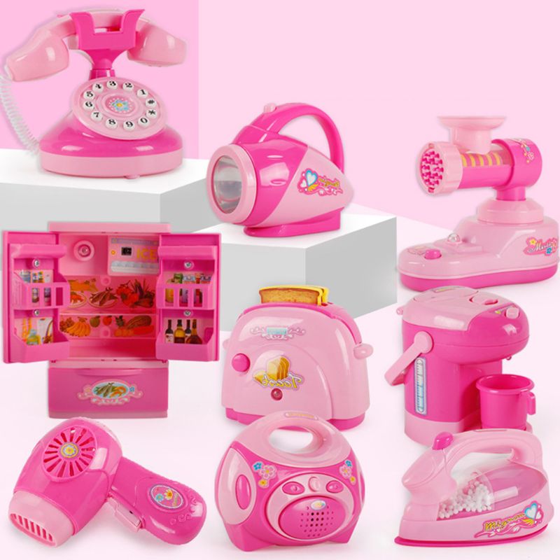 Kinderen Kid Jongen Meisje Mini Keuken Elektrisch Apparaat Elektrische Ijzer Speelgoed Set Dummy Huishoudelijke Voorgewende Play 95AE
