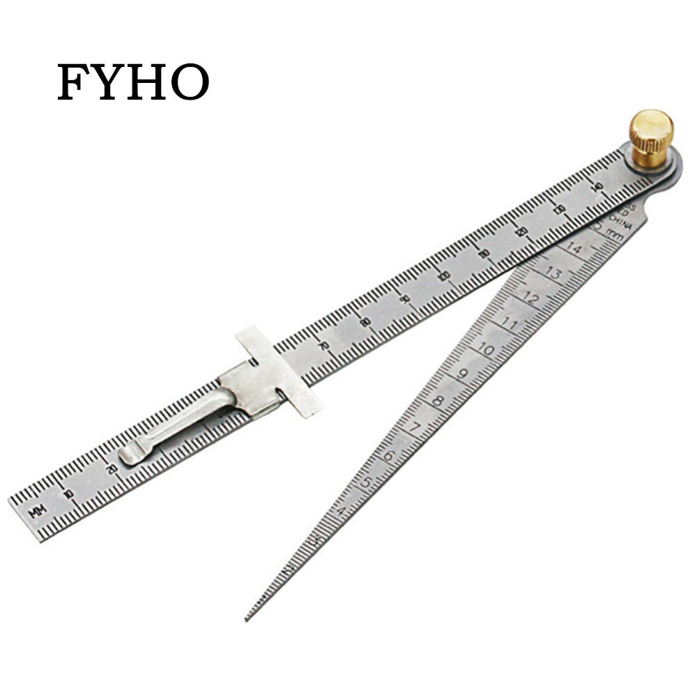 Wedge Taper Ruler Stainless Steel Welding Taper Feeler Gauge Depth Ruler Hole Inspection For Measurement Tool HY36