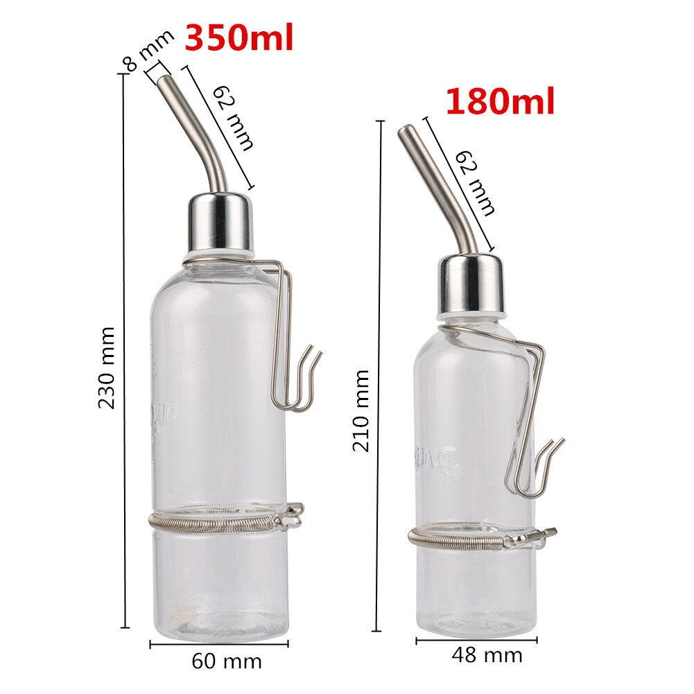 Bebedero para conejos, botella de agua para mascotas, dispensador para hámster, conejillo de indias, erizo, Totoro, 180ml/350ml, 1 unidad