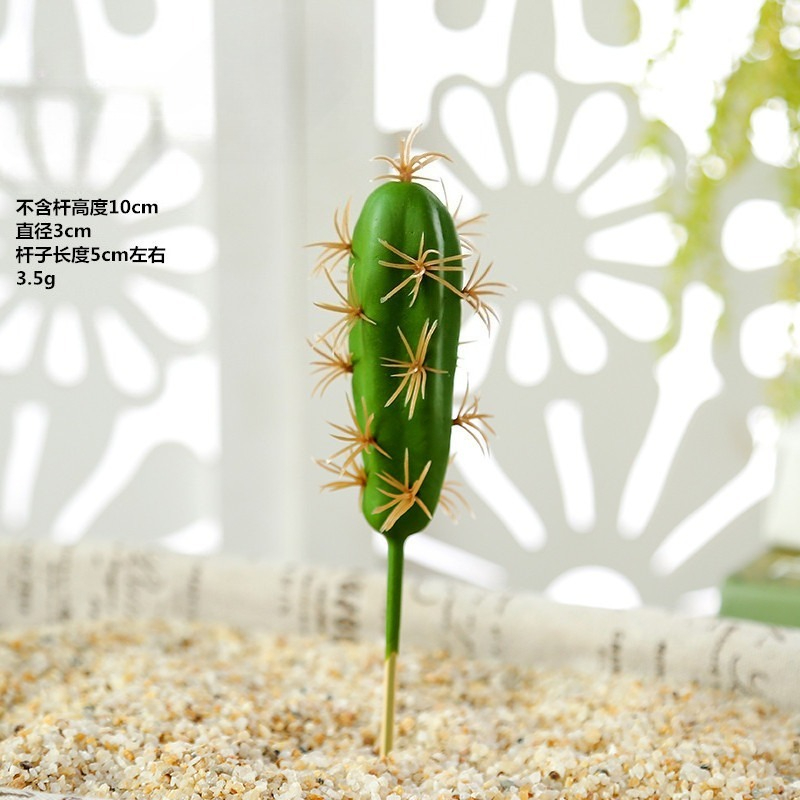 Kunstig grøn kaktus plast kunstig plante sukkulent potteplante tropisk kaktus hjem og kontor skrivebordsdekoration: Dyb safir