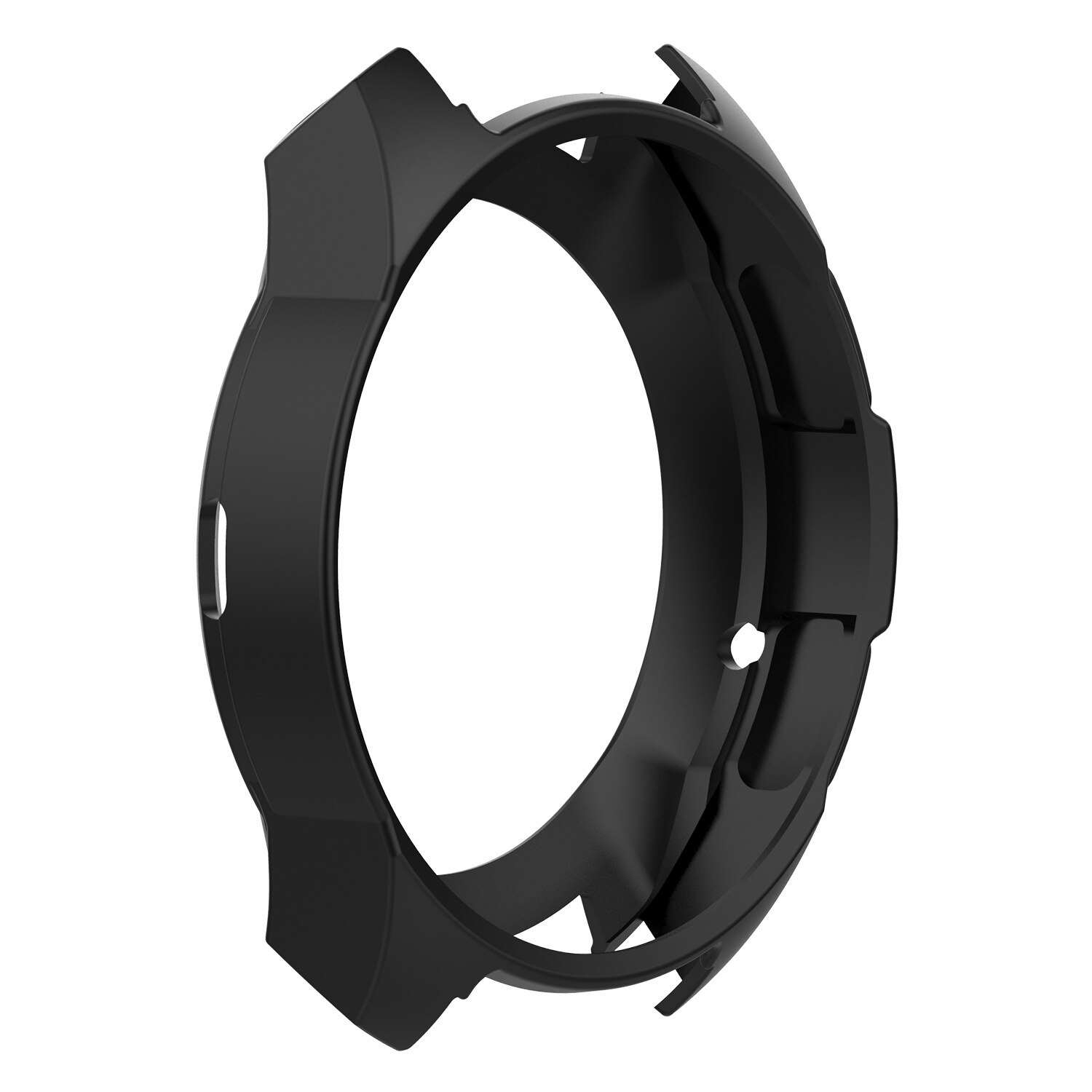 Beskyttende silikoneskind cover til samsung galaxy watch 42mm sm -r810 sm-r815 8 farver erstatnings cover covers: Sort
