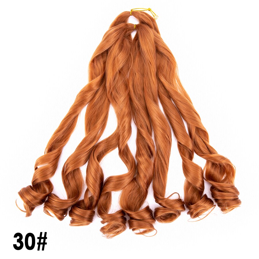 Synthetic Water Wave Braid Crochet Hair Extensions Afro Curly Tress Loose Wave Braiding Hair Bundles Braids Blonde Free Tress: 30
