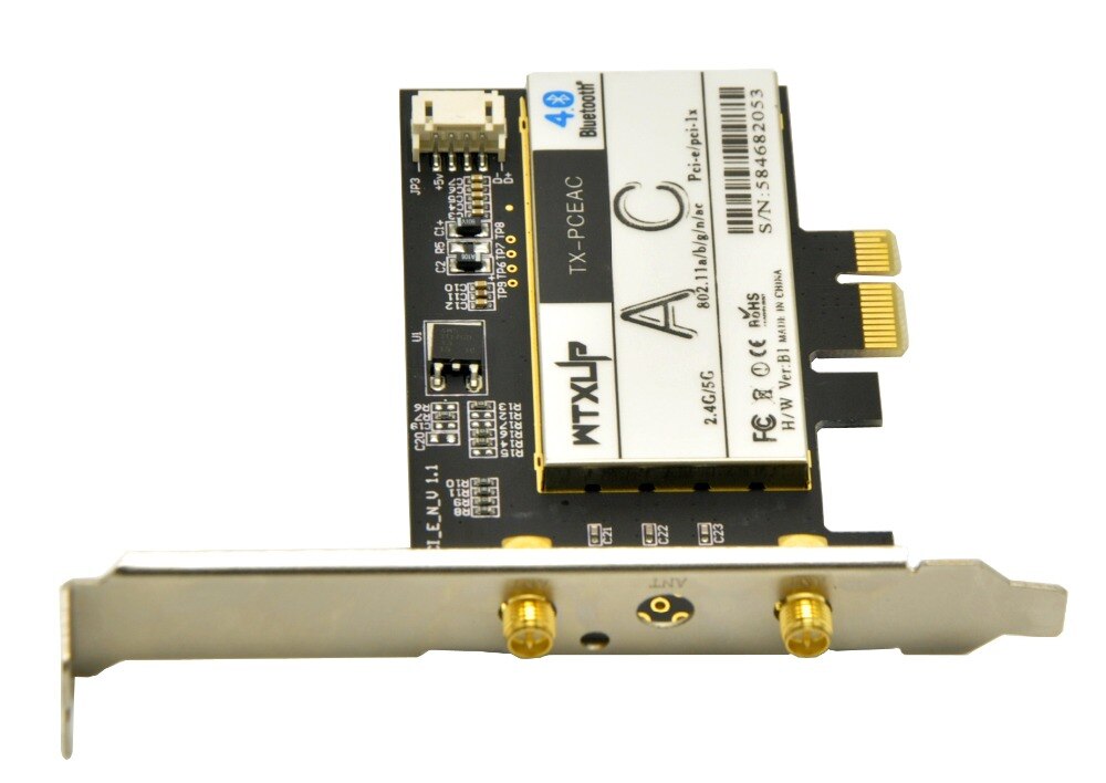 Wtxup qualcomm atheros qcnfa344 1200 mbps desktop 802.11ac pci express wifi adaptador sem fio pci-e + bluetooth 4.1 bt 4.1