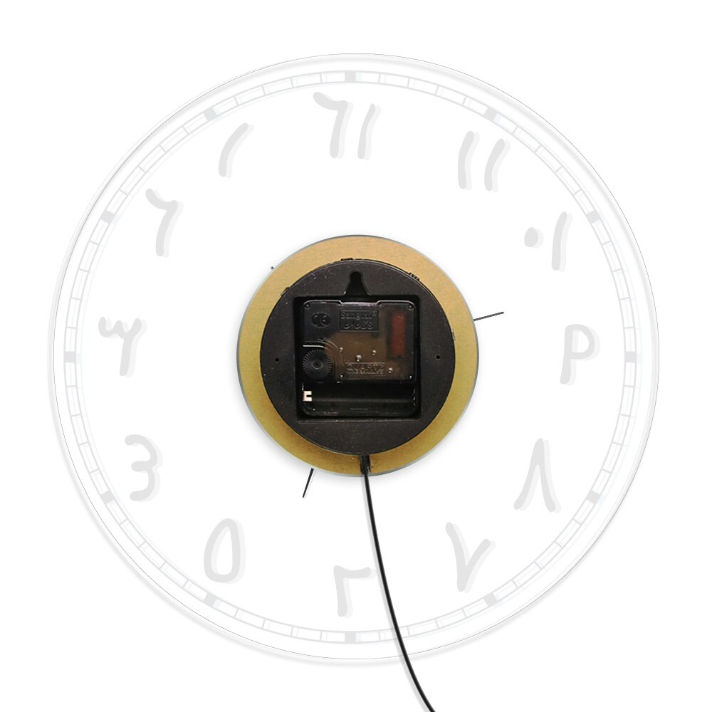 Arabic Numerals Modern Acrylic Wall Clock Arabic Numbers LED Lighting Backlight Wall Clock Islamic Living Room Interior Decor