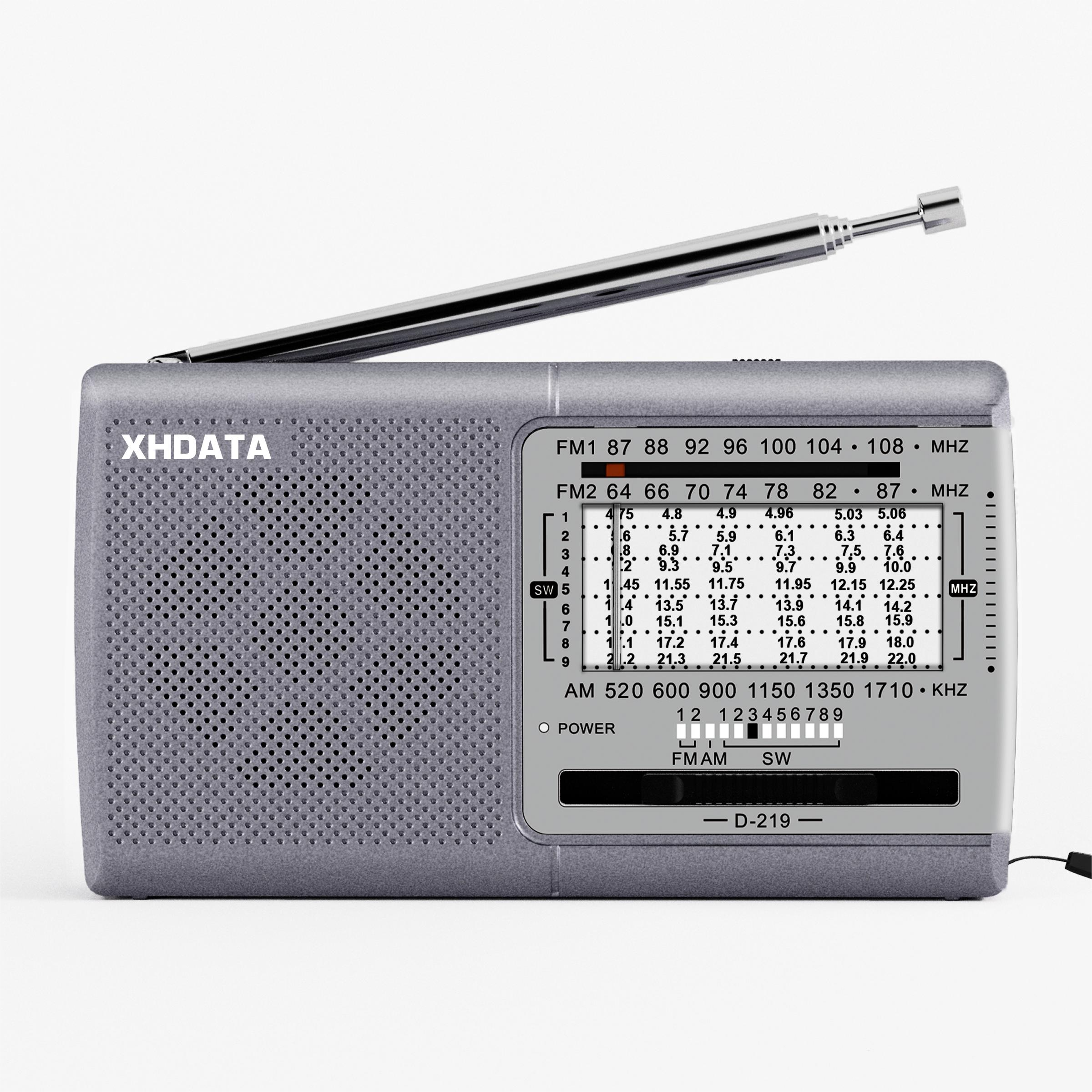 TECSUN R-9012 FM/AM/SW 12 Bands Portable Pocket style High Sensitivity Radio Receiver: Silver