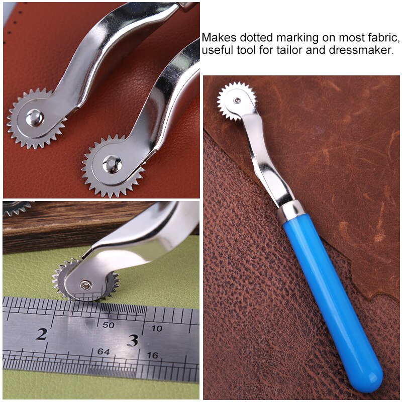 LMDZ Tracer Tracing Wheel Ruler Leather Sewing Tools Serrate Edge Pattern Tailor Stitch Marker Kit Stitch Marker Sewing Tool Kit