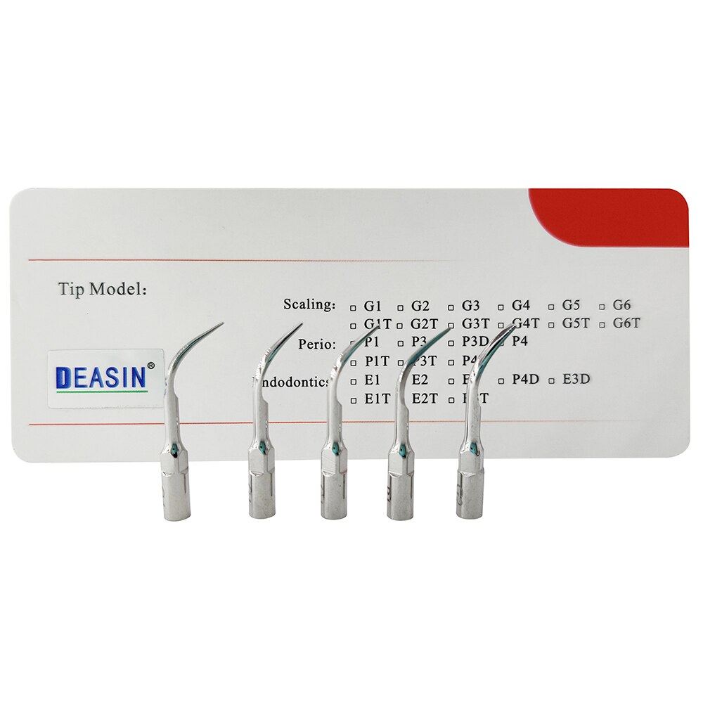 5 pcs x GD1/ GD2 /GD3/ GD4/ PD1/PD3 Dental Scaler Tips for Satelec DTE NS* Ultrasonic Scaler Handpiece