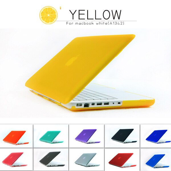 Rubberen Frosted Matte Cover Case Sleeve Voor Apple Macbook White MC516 MC207 A1342 Laptop Tas Gratis Keyboard Cover