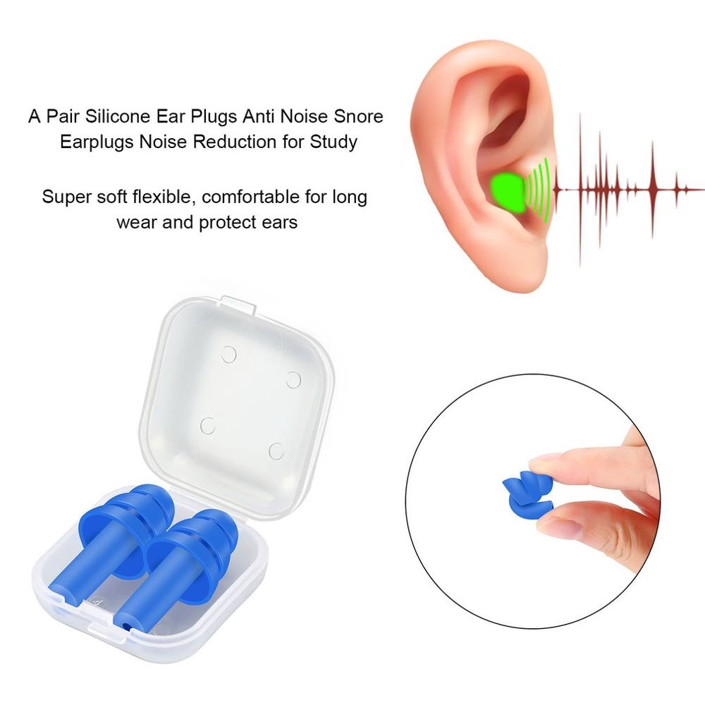 Ørepropper sover solid silikone anti-støj snorken ørepropper støjreduktion for sovende støjreduktion