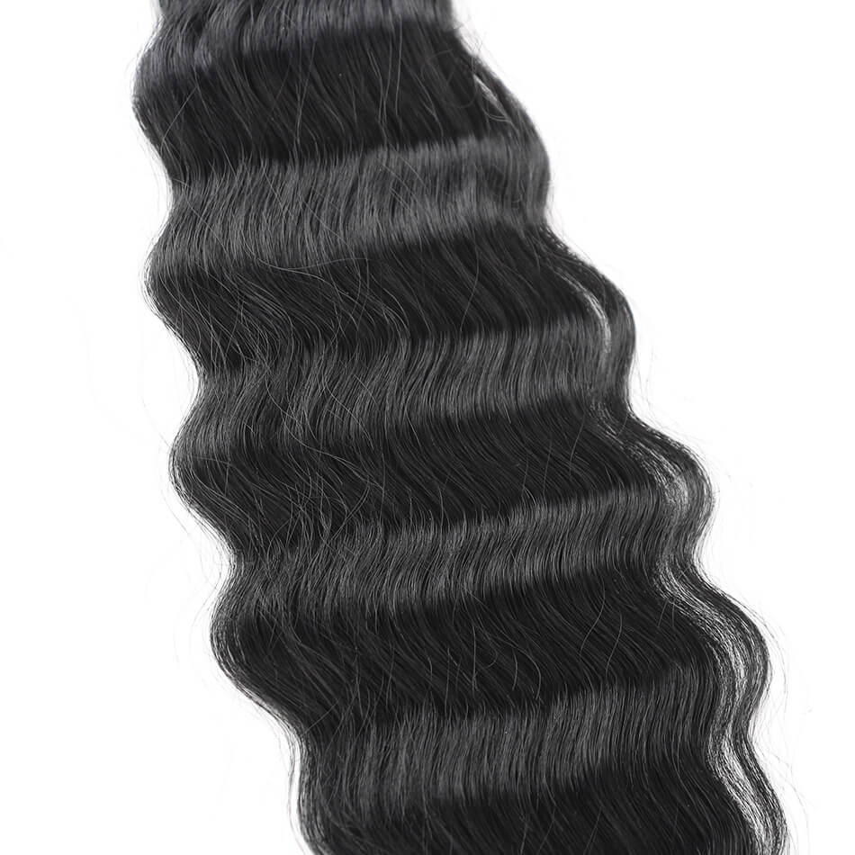 Synthetic Hair Bundles With Closure Body Wave 16-18 Inches Hair Extensions Natural colors For Women By BOOMING HAIR