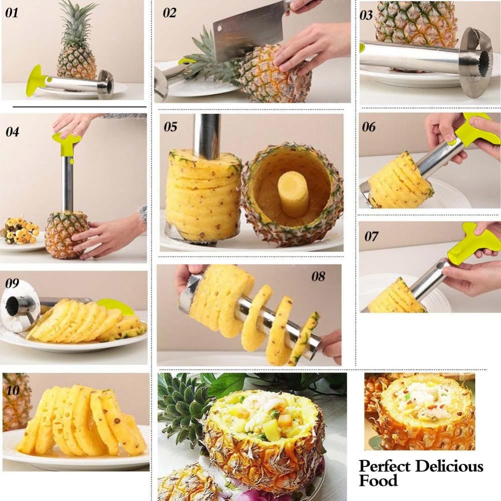 Stainless Steel Pineapple Peeler for Kitchen Accessories Pineapple Slicers Fruit Knife Cutter Kitchen Tools and Cooking