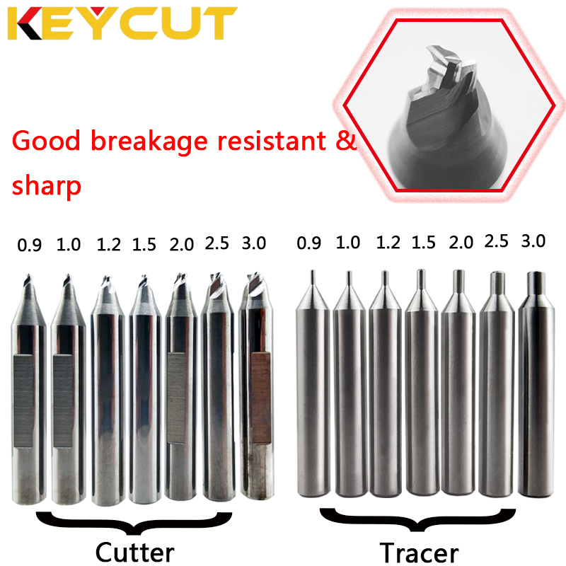 Fresa resistente a roturas 1,0 mm 1,5 mm 2,0 mm 2,5 mm 3,0 mm en la máquina clave manual WENXING DEFU SILCA MATRIX