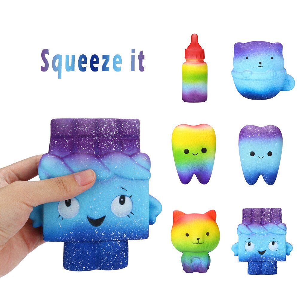 Fidget toys Starry Rainbow Cute Squeeze Toy Slow Rising Cream Scented Stress Reliever Toy антистресс toys stress toy