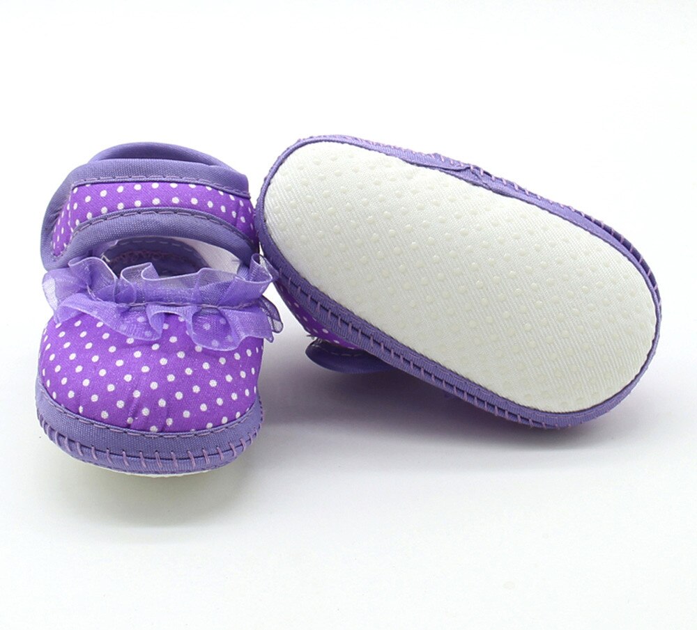 Newborn Infant Baby Dot Lace Girls Soft Sole Prewalker Warm Casual Flats Shoes First Walker Baby Girl Kids Soft Rubber Sole#45