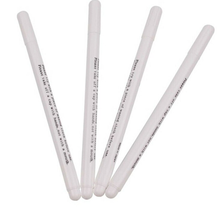 4 Packs Stitch Markers Soluble Cross Stitch Water Erasable Pens Grommet Ink Fabric Marking Pens DIY Needlework Sewing Supplies: White