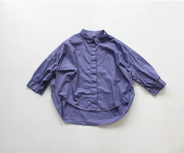 Deer jonmi 2022 primavera stile coreano Unisex bambini camicie Oversize tinta unita bambini camicie Casual allentate