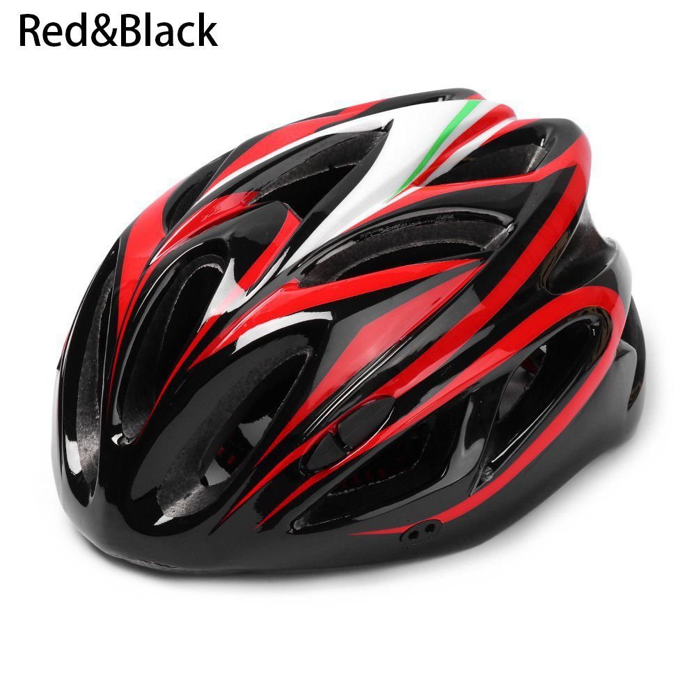 Ultralight Men/Women Cycling Road Bike MTB Helmet Windproof Helmet Mountain Road Bike Helmet Bicycle Outdoor Accessories: Red-Black