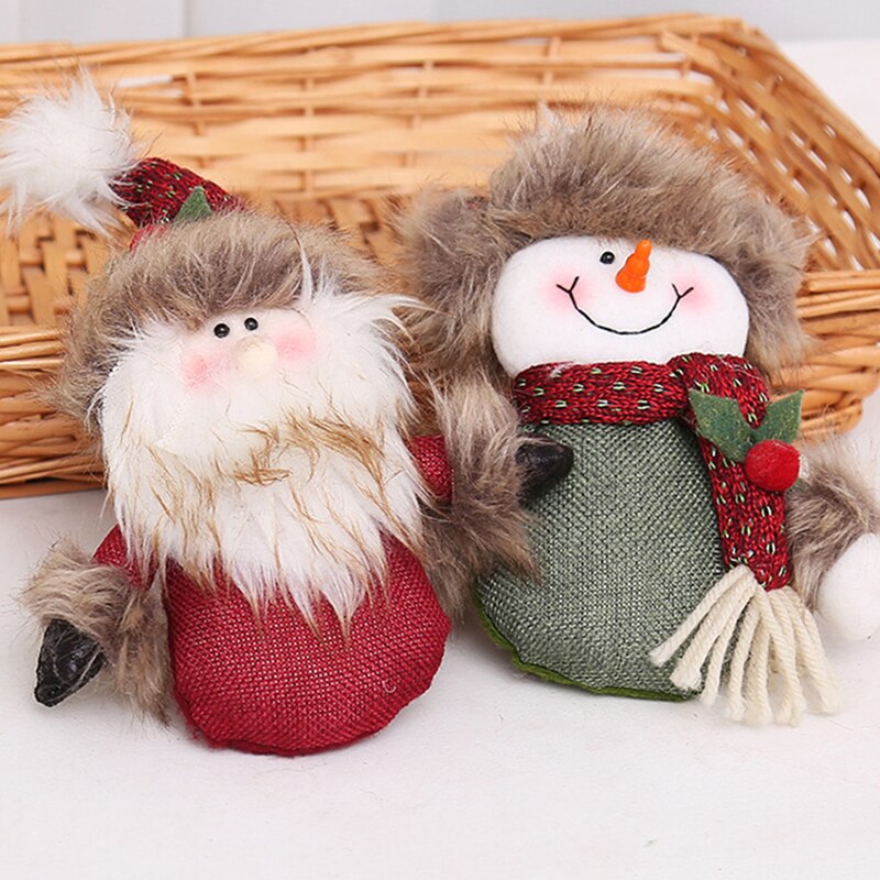 Julemanden snemand dukke juletræ hængende vedhæng ornament plys legetøjsdekoration til hjem xmas hjemmefest år 1 stk