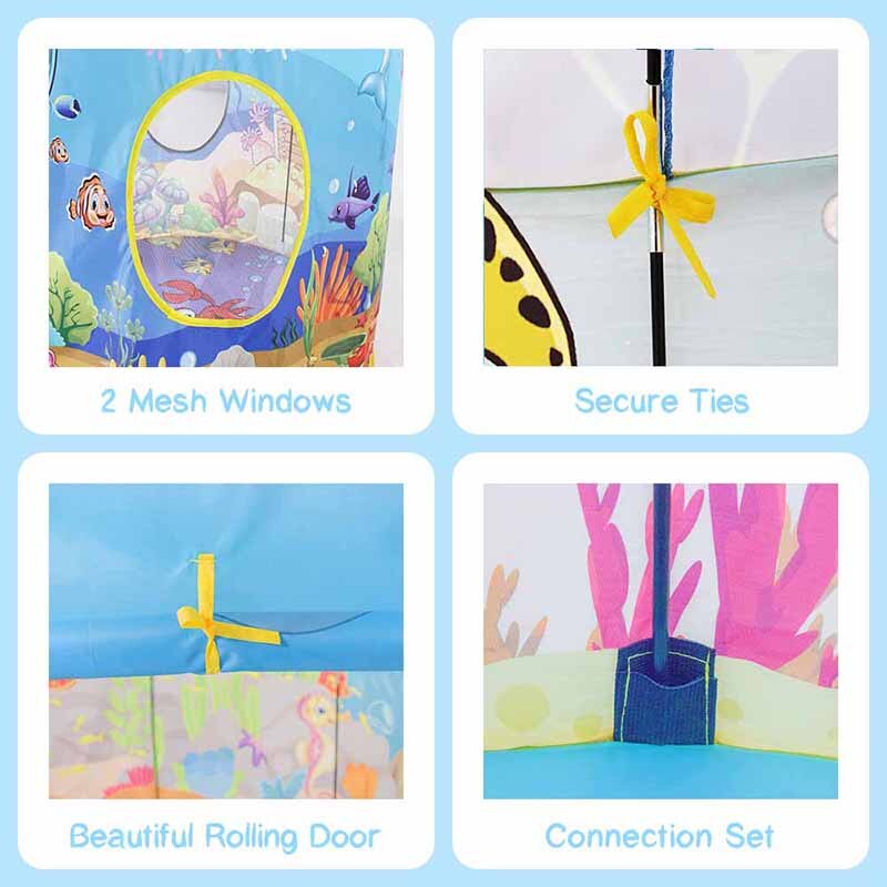 Children's Tent Underwater World Tipi Infantil Tent Play Game House for Children Indoor Tent for Kids Play House