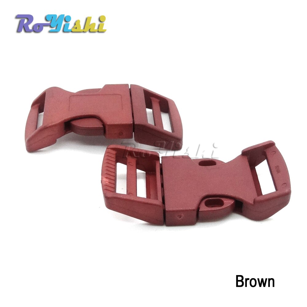 100pcs/pack 1"Mixed Color Plastic Curved Side Release Buckles Backpack Straps Webbing 26mm Hardware Accessories