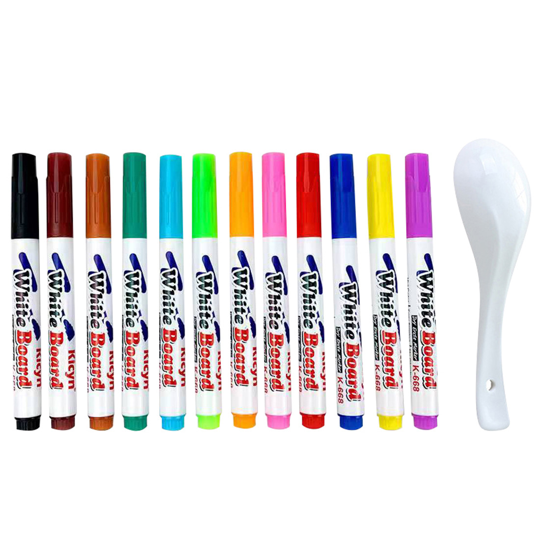 8/12 couleurs magique eau flottant étudiant peinture brosse tableau blanc marqueurs stylo Suspension enfants éducatif peinture stylo: Default Title