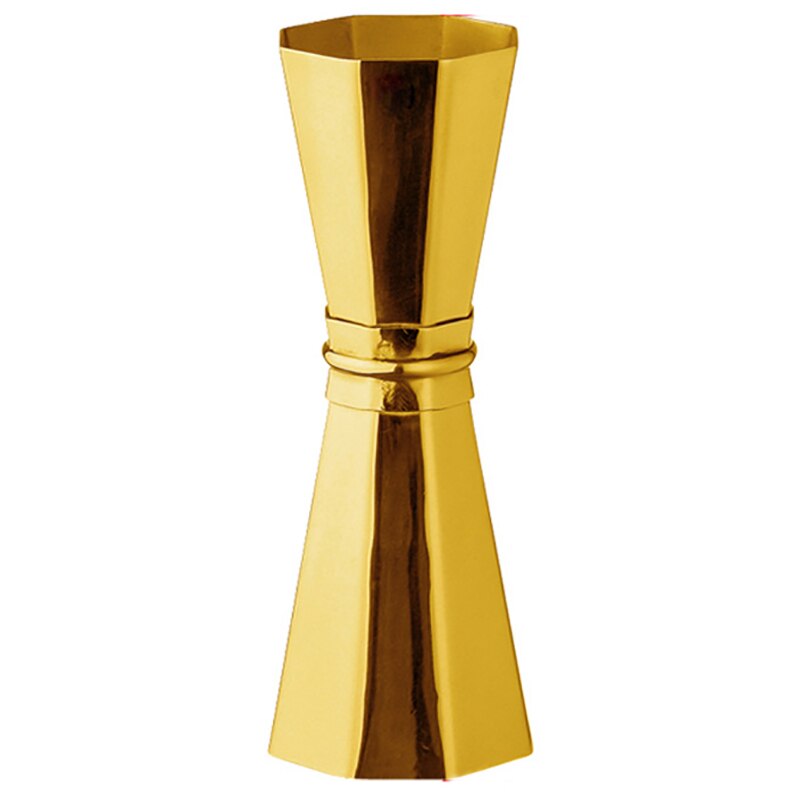 DEOUNY 1/1,5 UNZEN Jigger Bar Werkzeug Barmann Edelstahl Achteck Sauerei Cocktail Jigger Kupfer Überzogene Tasse Barmann Accesorios