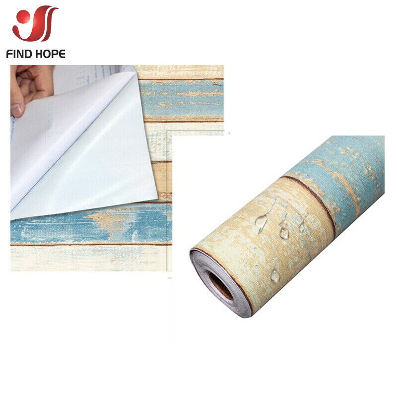 Home Decor 3D Pvc Houtnerf Muurstickers Contact Papier Behang Rustieke Effect Zelfklevende Meubels Keuken Sticker Kamer