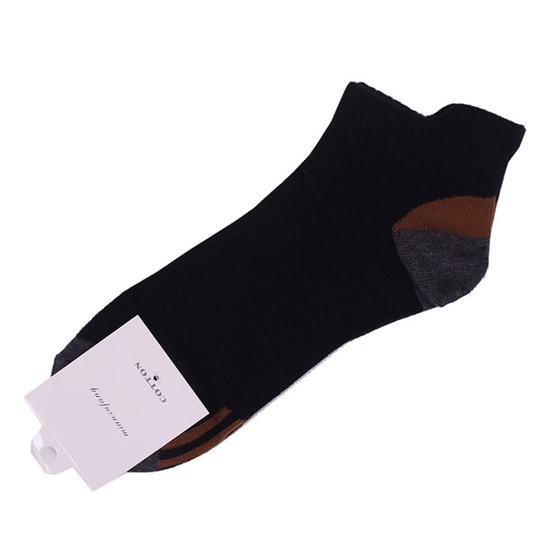 Männer Baumwolle Sport Socken Absorbieren Schweiß Deodorant Athletisch Basketball Laufen Socken draussen Klettern Radfahren Socken Grau: Schwarz