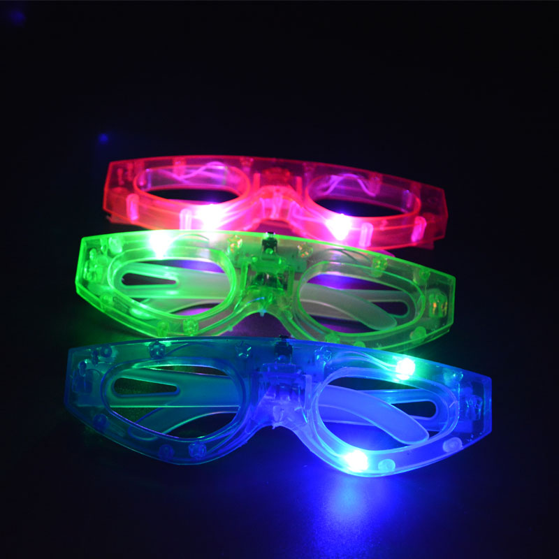 Light-Up Square Glasses Eye Mask LED Flashing Blinking Eye Glasses Party Carnival Halloween