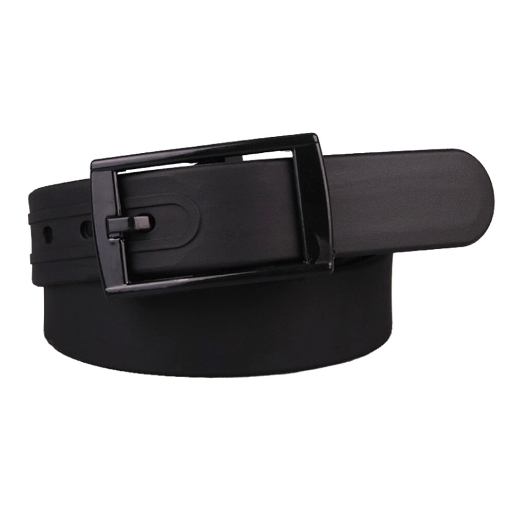 1pc Unisex gumowe spodnie do golfa paski dla mężczyzn regulowany krój do dopasowania wodoodporny plastik zapobieganie alergii pas modny pasek: Black