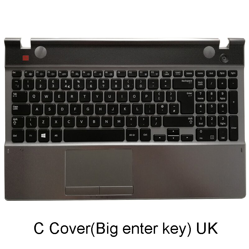 Voor Samsung NP550P5C 500P5C Serie Laptop Palmrest Met Toetsenbord Uk Us/Bottom Case Shell C D E Cover: C Cover UK