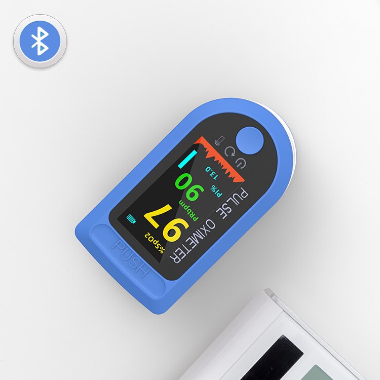 Thuiszorg Finger Pulse Bluetooth Saturatiemeter Vingertop Pulsoxymeter Hartslagmeter Bloedzuurstofverzadiging SPO2 Pr Pi