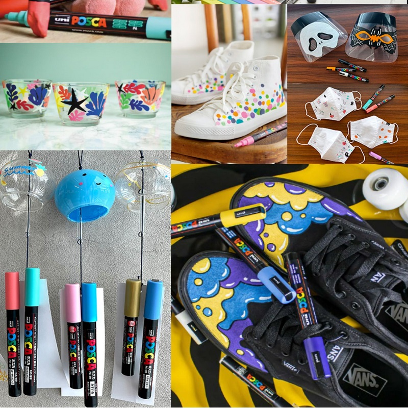 1pcs Uni Posca Acrylic Markers Pen PC-8K Color Paint Pen Quick Drying Waterproof ,For Art Poster Graffiti Advertisement Painting