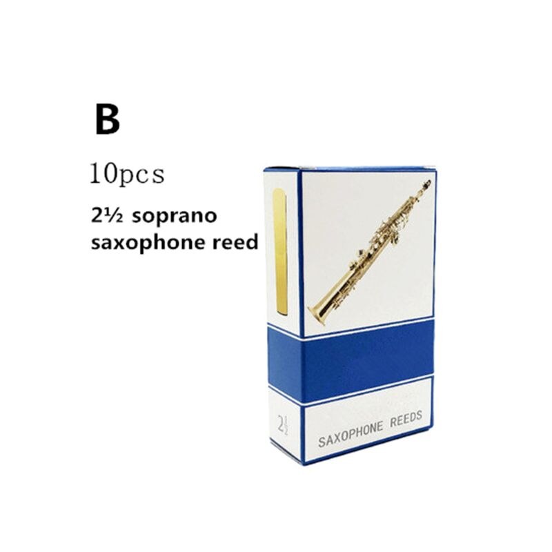 10x Saxophon-Blättchen Stärke 2.5 - Alt, Sopran, Tenor Saxophon & Klarinette Blättchen - Bambus