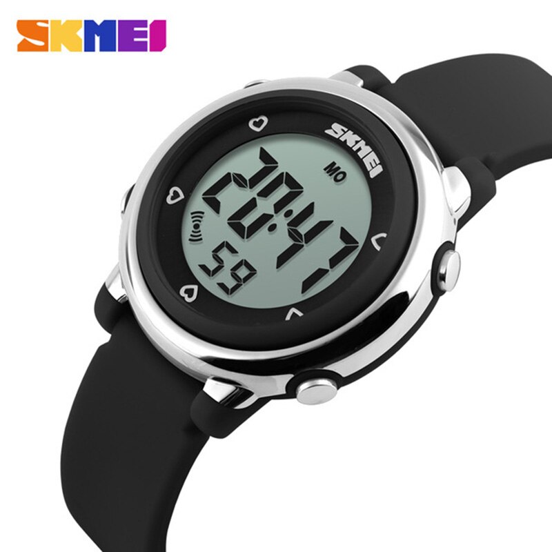 SKMEI Kinderen horloge LED Digitale Sport Relojes Mujer Jongens meisjes Kids Cartoon Jelly Waterdicht Horloges: Black