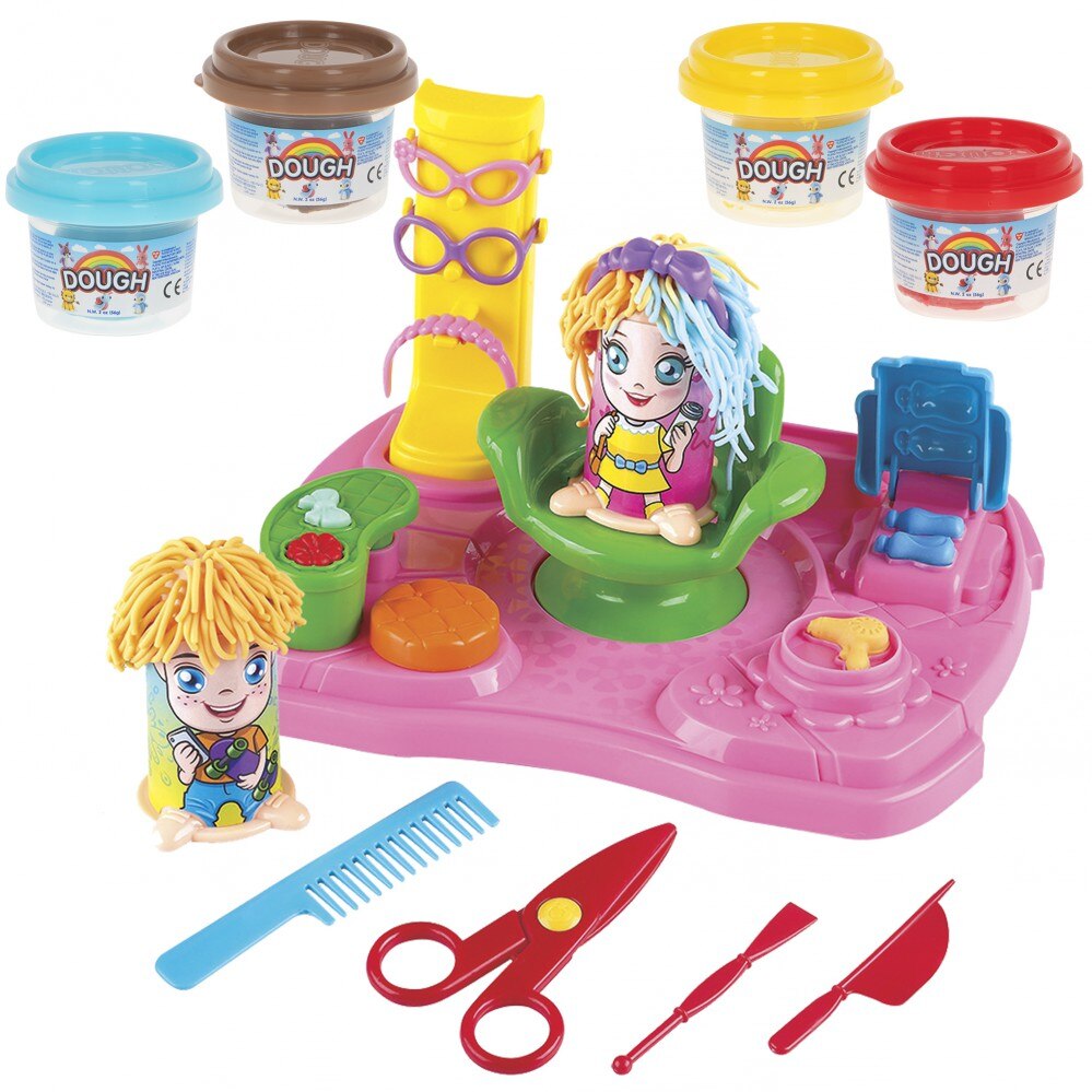 Plastilina para niños juego de plastilina peluquería playgo