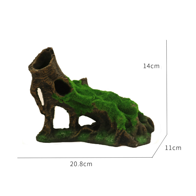 Hars Reptiel Verbergen Grot Terrarium Decoratie Hagedissen Slang Schildpad Onderdak Verbergen Rest Grot Reptielen Doos Aquarium Landschap Decor: Light Grey