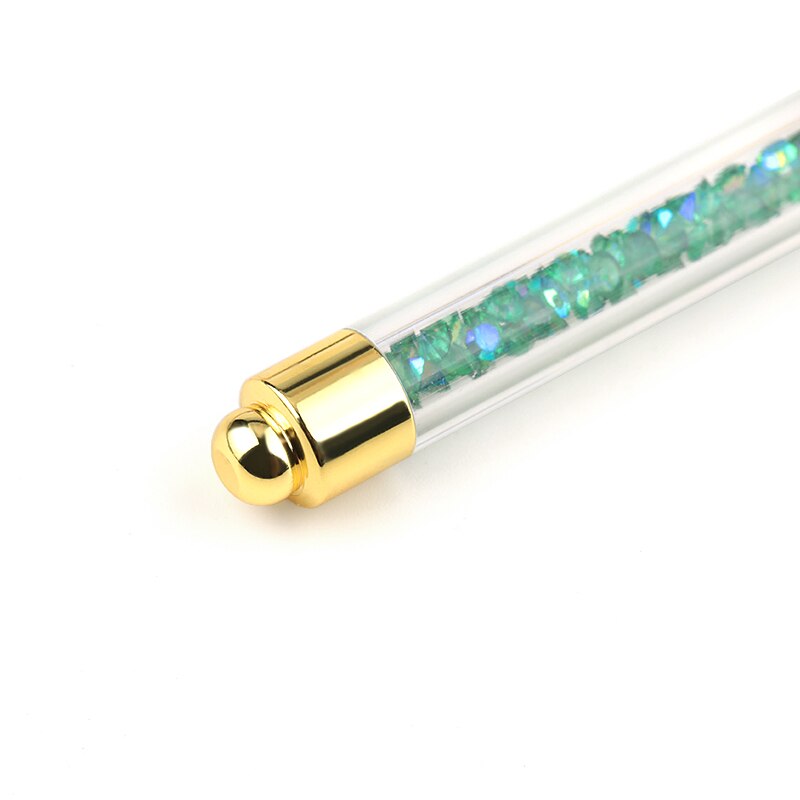 1 st akryl nail art penslar penna multi size uv gel kattögon strass prickig måla naglar borste för manikyr verktyg