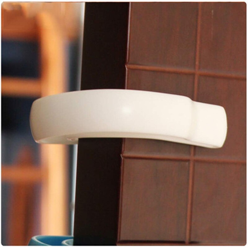 Puerta de bebé a prueba de golpes archivo seguridad cortaviento niño Anti Clip de mano dibujos animados bebé puerta bloque Plug seguridad abrazadera a prueba de abrazadera: white