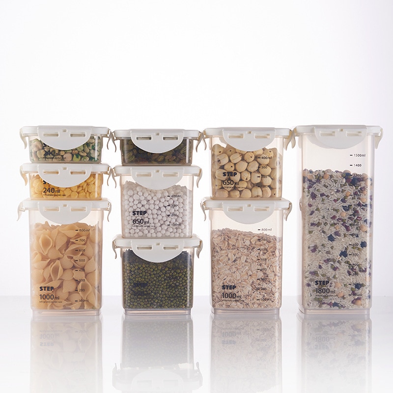 4-volumen versiegelt kunststoff dosen, küche lagerung Kasten, transparent lebensmittel Container kühl zu halten, neue B1 transparent Container WJ112714