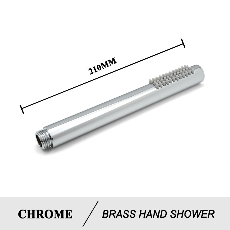 Chrome Black Bathroom Handheld Shower Set Brass Wall Mounted Cold Water Faucet Hand Shower Mixer System Brushed Gold Finish: Chrome Shower Head