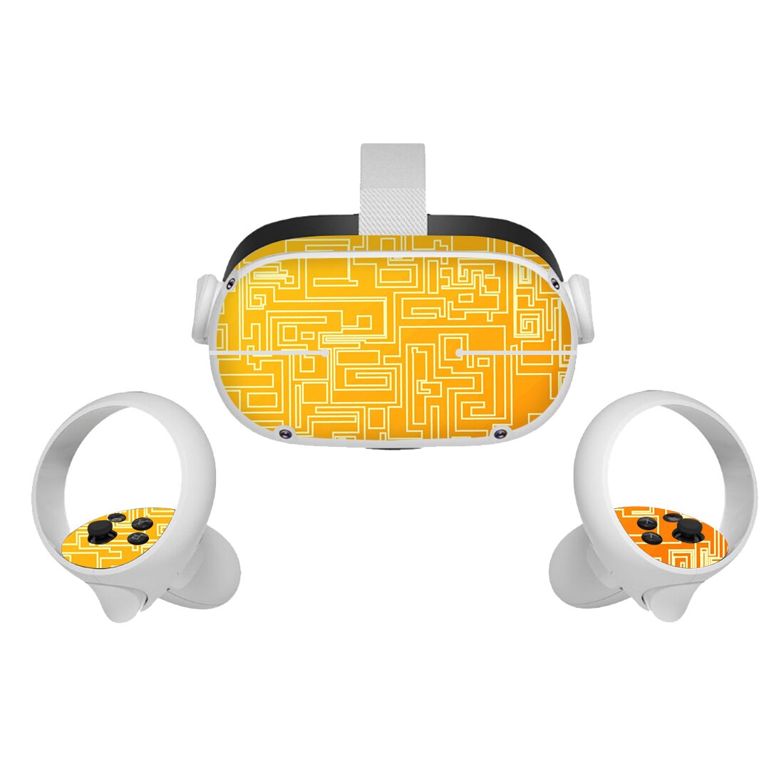 1set Cartoon Skin Decals for Oculus Quest 2 VR Glasses stickers PVC vr Headset Sticker For Oculus- Quest2 controller Accessories: 022