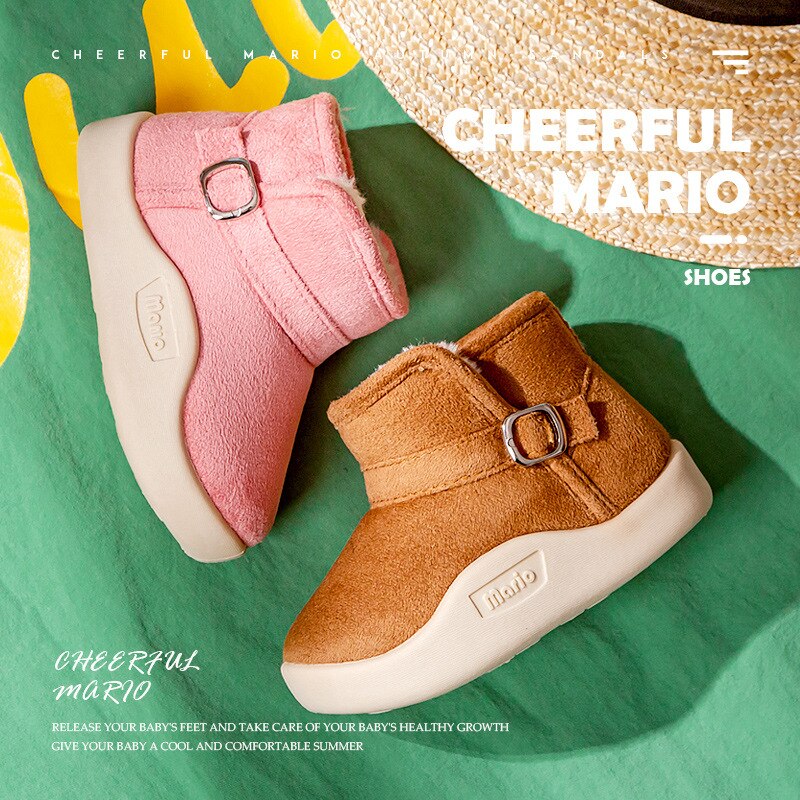 Kushyshoo Kinderen Katoenen Schoenen Winter Baby Fleece Peuter Schoenen Jongens Snowboots Kinderen Warme Schoenen Kids Laarzen Meisjes