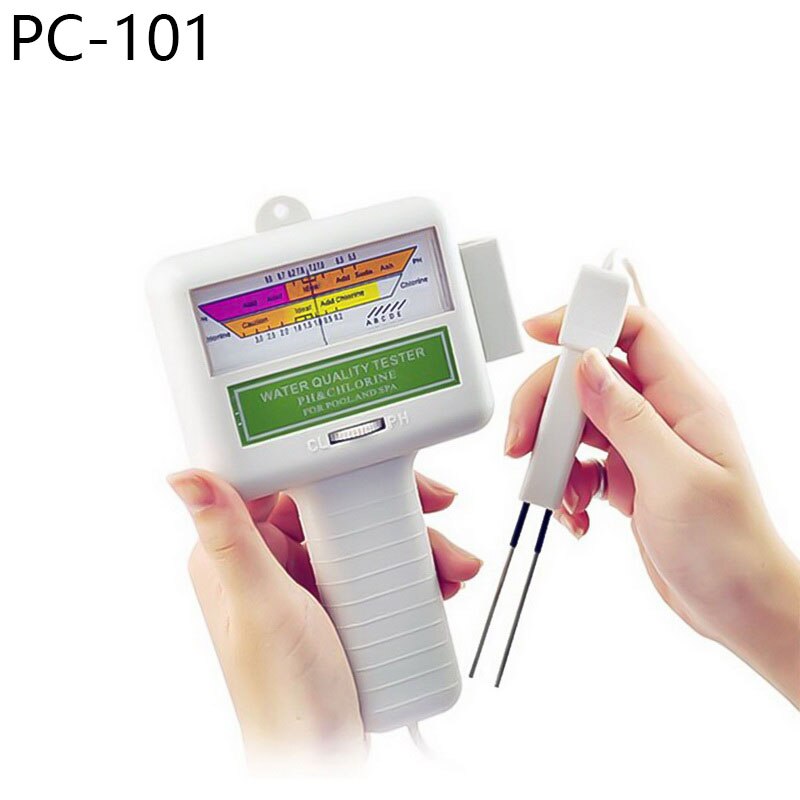 2in1 PC-101 PH Tester Portable CL2 Chlorine Water Monitor Meter Portable Home Swimming Pool Aquarium PH Meter Test Tools: PC-101