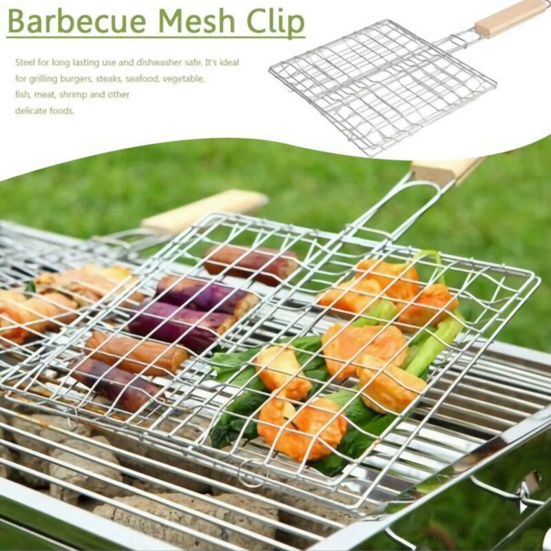 Barbecue Grill Mat Stainless Steel Replacement Meshes Wire Net Non-stick Grilling Mesh Mat Outdoor Cook BBQ Accessories