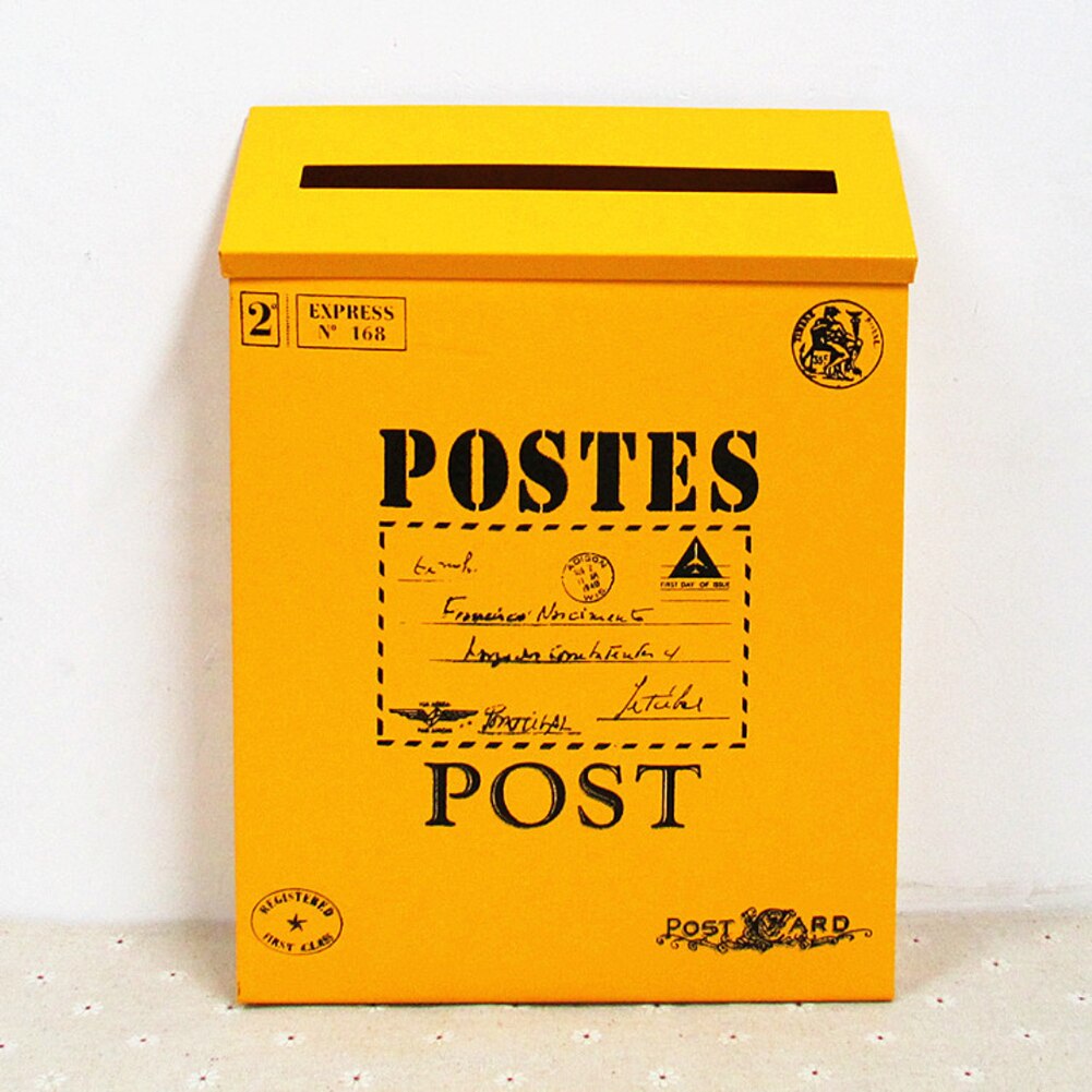 ! Retro Metal Mailboxes Wall Mounted Mail Box Mailbox Bucket Newspaper Letter Box Post Garden Decoration Supplies